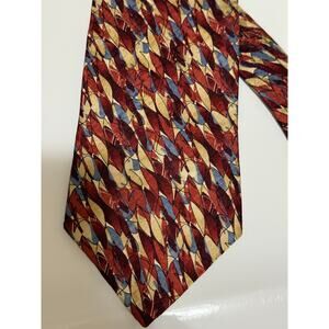 Vintage Artisphere Charles Vision 100% Silk Men's Necktie - Tie - Red Abstract